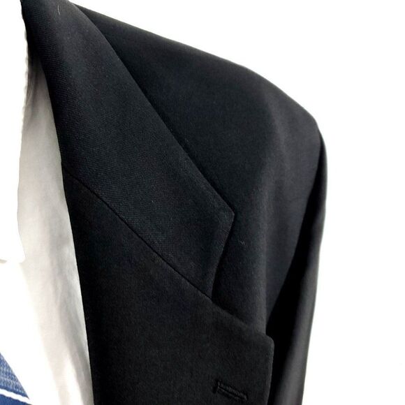 Joseph & Feiss Internatioinal Wool 3 Silver Button‎ Blazer 40L Black - Picture 2 of 13